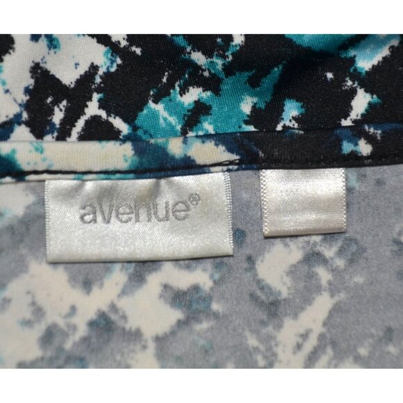 Avenue Women's Tunic Blouse Plus Size 22W 24W Abstract Pattern Stretch Office - Picture 8 of 10